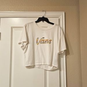 White Vans Crop Top